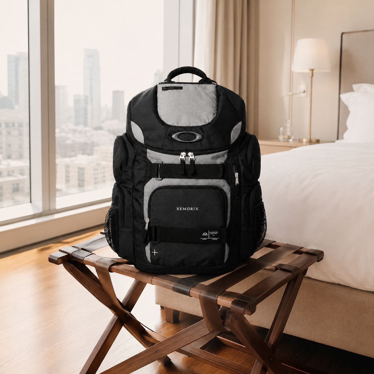 XEMORIX XMRX-038 Signature Enduro 2.0 Backpack —30L Utility Travel Backpack (Black & Gray)