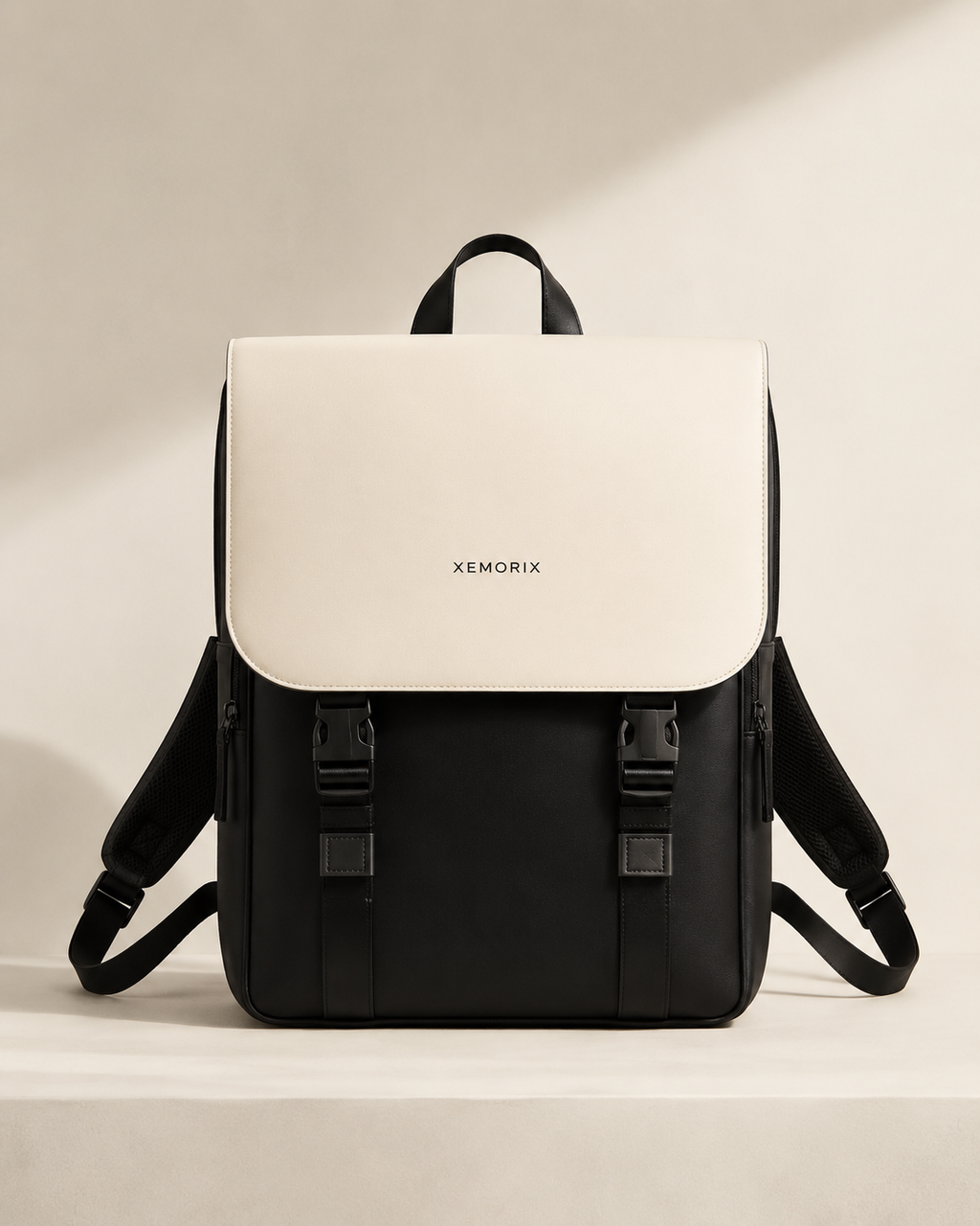 XEMORIX XMRX-028 Signature Backpack — White & Black Travel Backpack