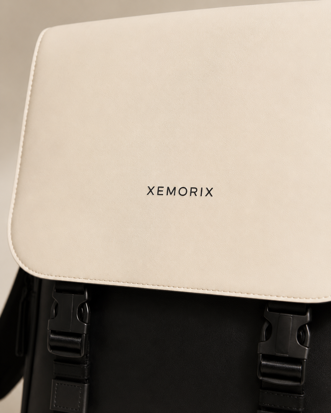 XEMORIX XMRX-028 Signature Backpack — White & Black Travel Backpack
