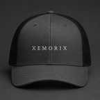 XEMORIX XMRX-022 Signature Cap in charcoal and black with centered wordmark