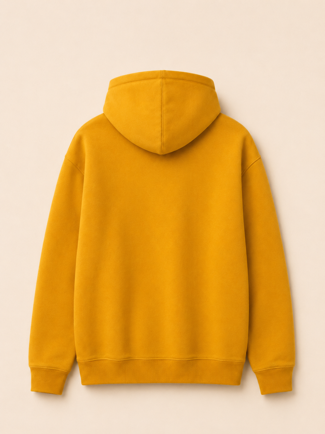 XEMORIX XMRX-012 Signature Hoodie in yellow with clean back design and premium cream background