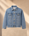 XEMORIX XMRX-078 Essential Signature Women’s Denim Jacket in classic light wash denim