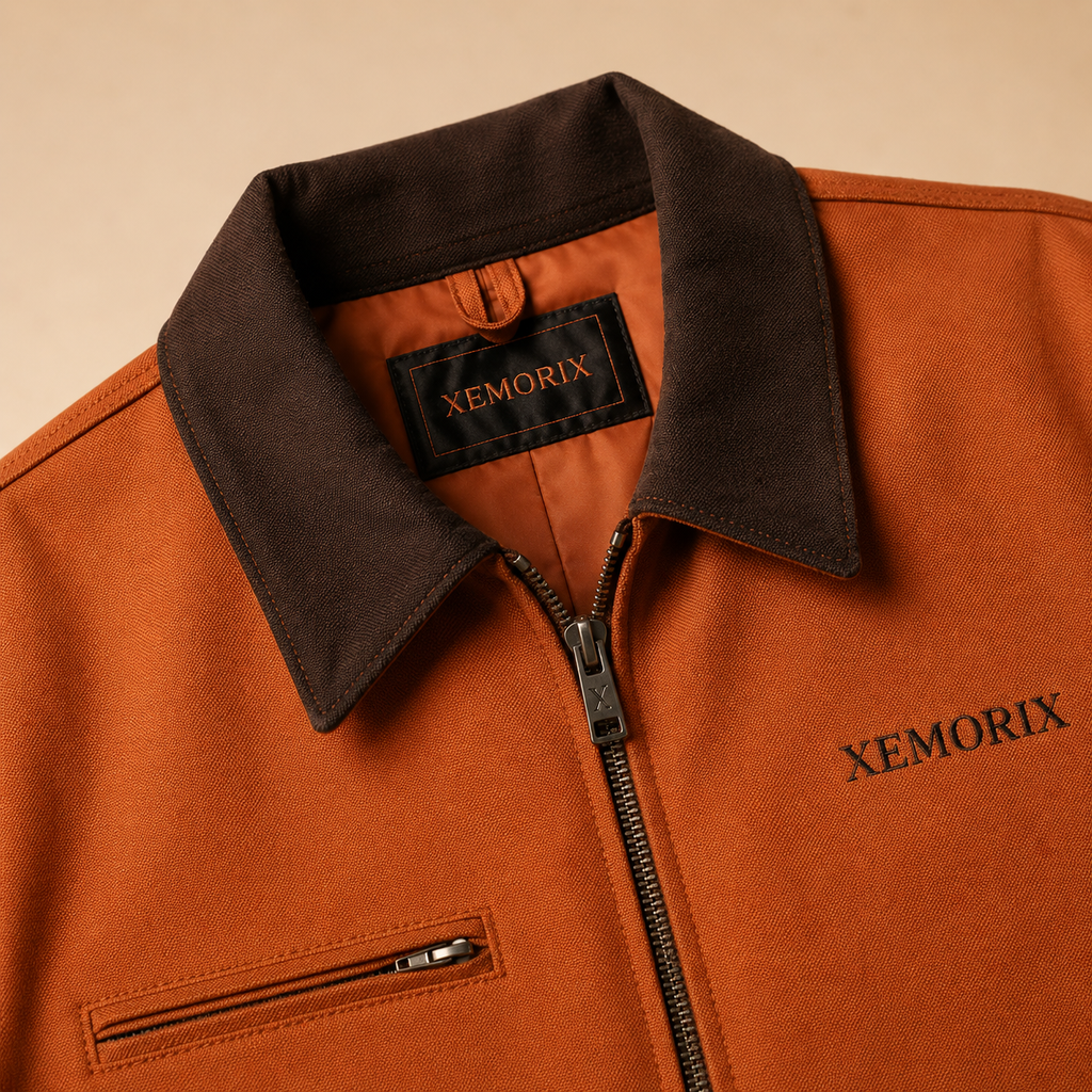 XEMORIX XMRX-069 Signature Duck Cloth Work Jacket — Brown Edition